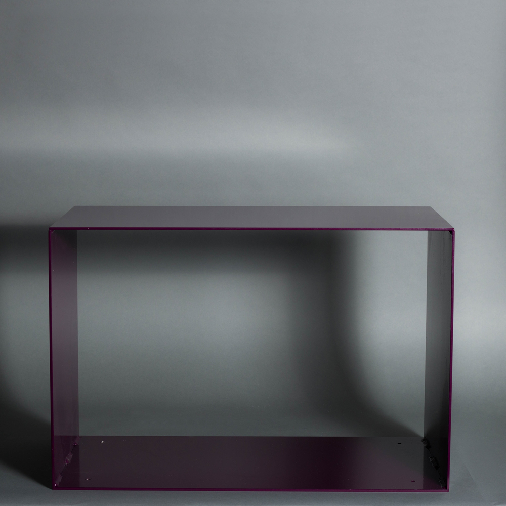 Stahlregal | 4mm purple | Stahl | Hifi | Lasercut | 90er Design | Moderne | Regal